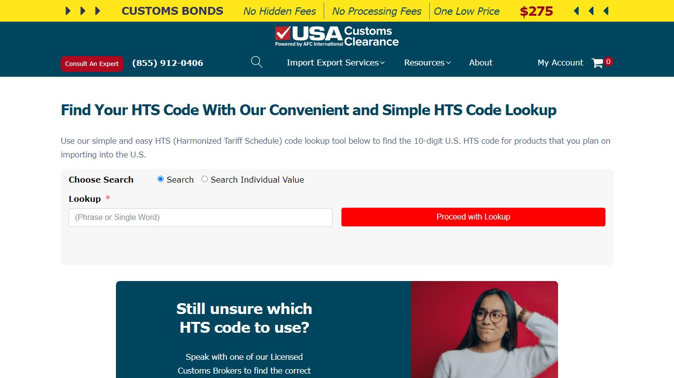 HTS Code Lookup Tool - USA Customs Clearance